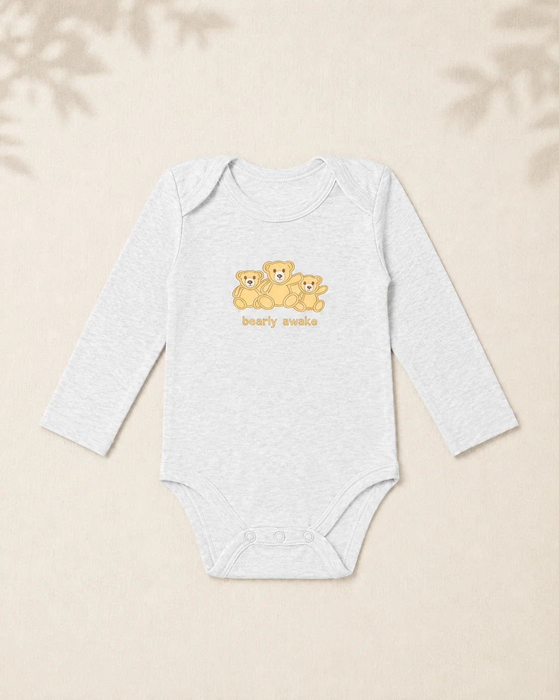 Pack of 3 Full Sleeve Bodysuits - Bearly Bear - 001
