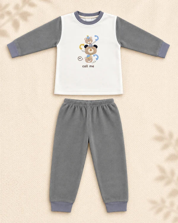 Winter Night Suit - Grey Hello Bear - C13