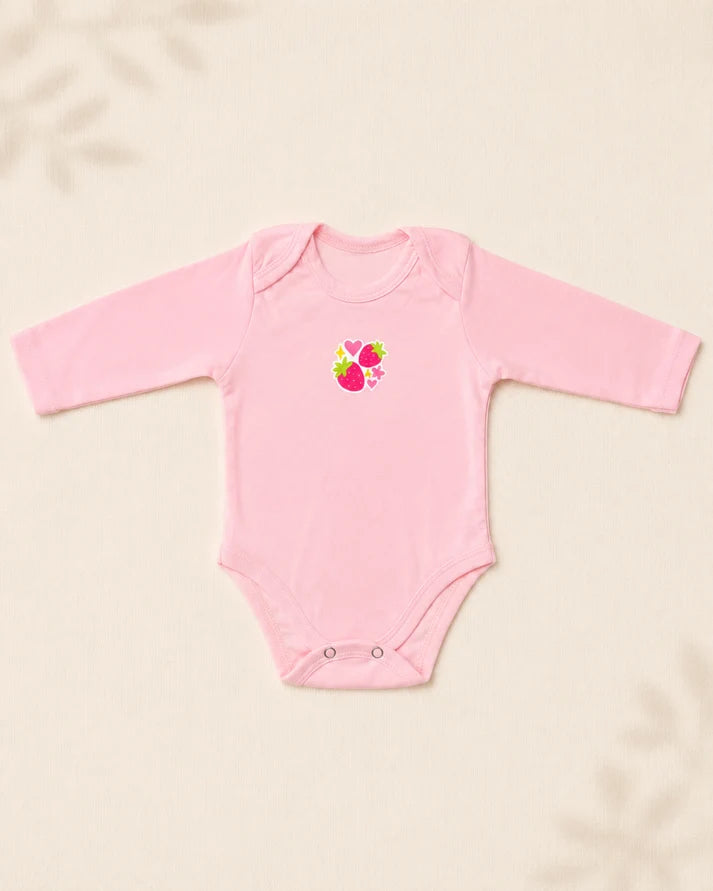 Pack of 5 Full Sleeve Bodysuits - Strawberry & Rainbow - 002