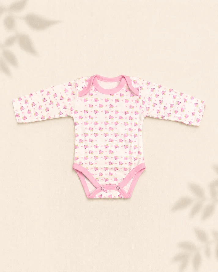 Pack of 5 Full Sleeve Bodysuits - Strawberry & Rainbow - 002