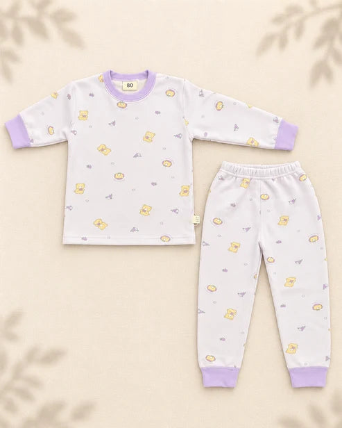 Winter Night Suit - Purple Teddy - D1