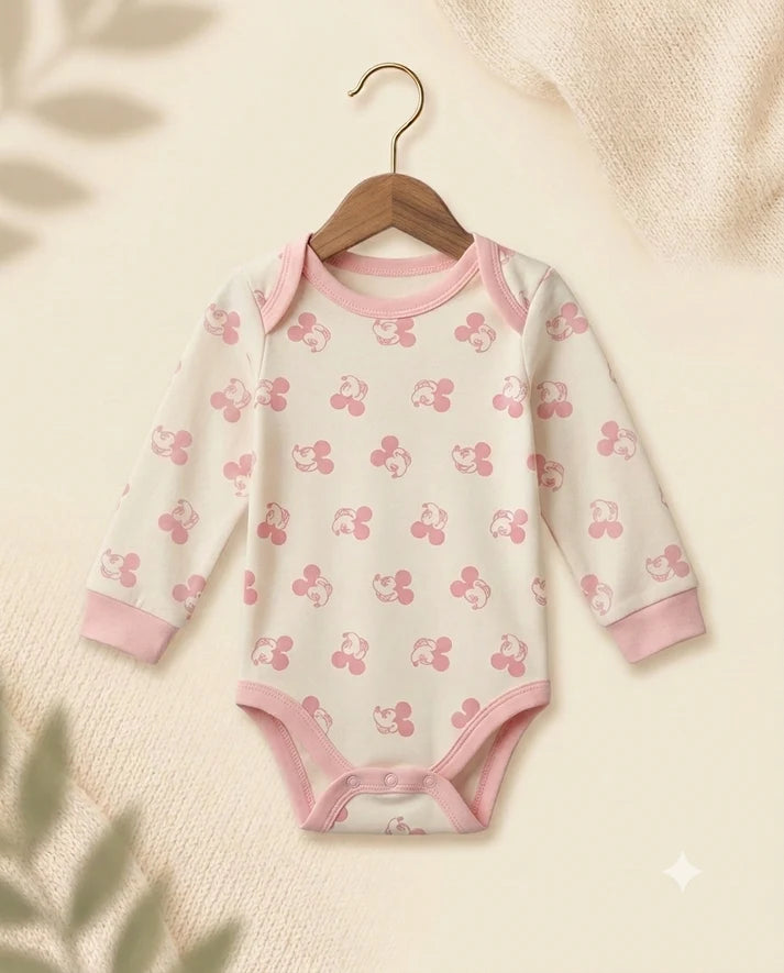 Pack of 3 Full Sleeve Bodysuits - Miney Mouse - 004