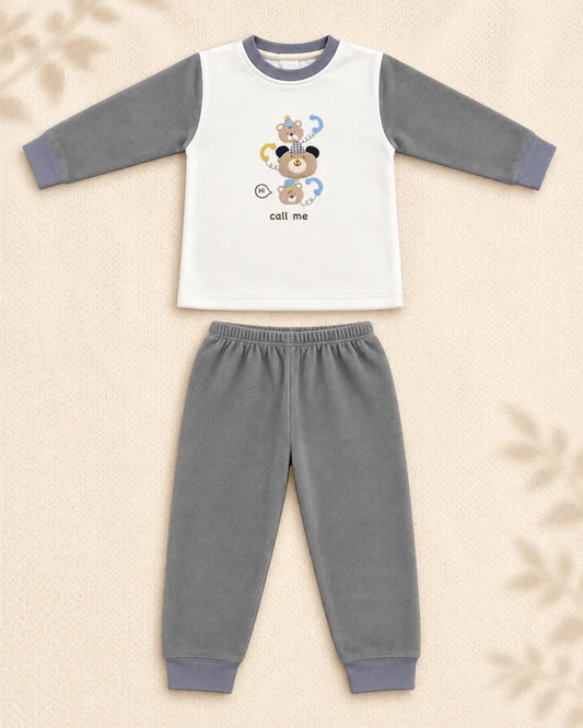 Winter Night Suit - Grey Hello Bear - C13