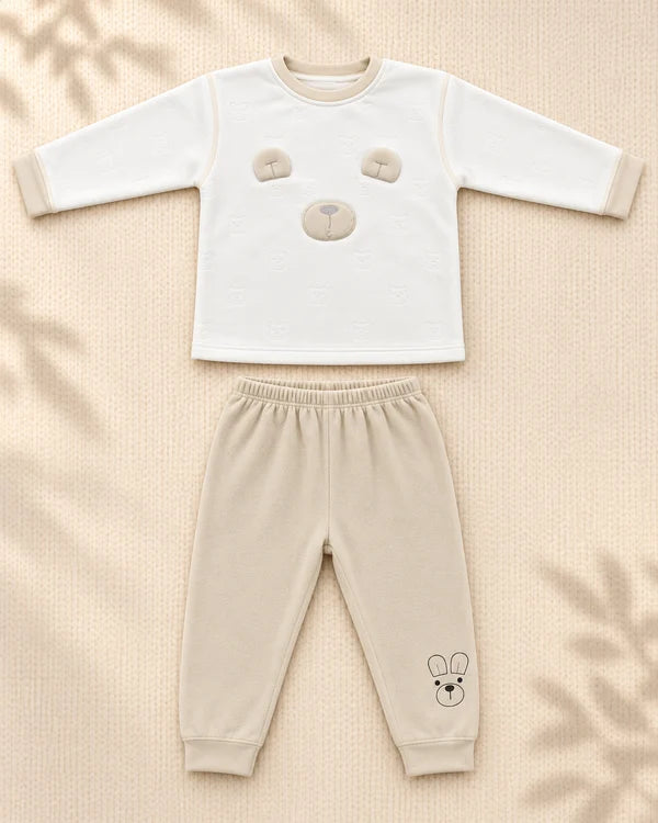 Winter Night Suit - Beige Bear - C2