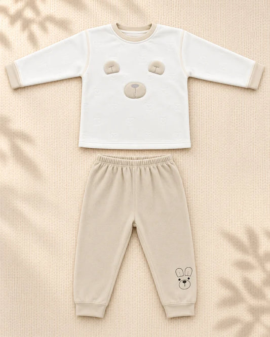 Winter Night Suit - Beige Bear - C2