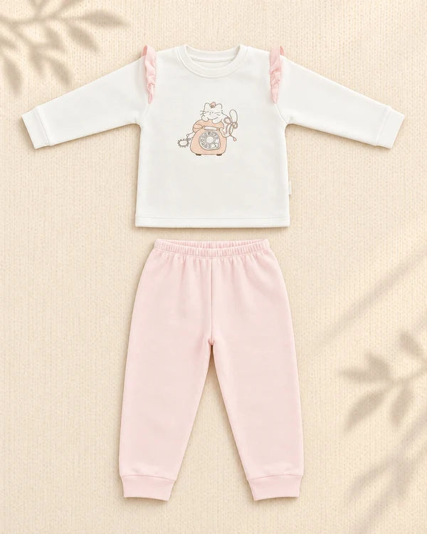 Winter Night Suit - Pink Kitty - C5
