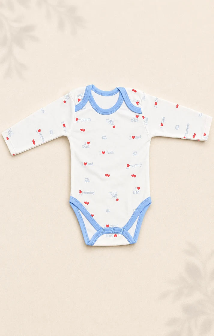 Pack of 3 Full Sleeve Bodysuits - Mom Dad Me - 008