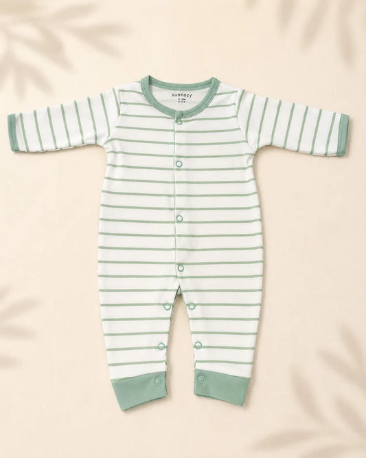 Pack of 3 - Full Sleeves - Sleep Suits - Green Turtle